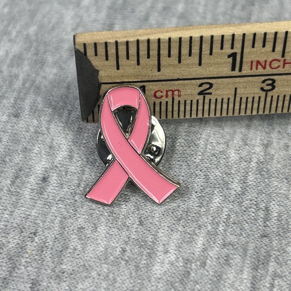 10 COUNT Pink Ribbon 3/5” Lapel Pins - Breast Cancer Awareness - Metal W/ Enamel - Picture 9 of 16